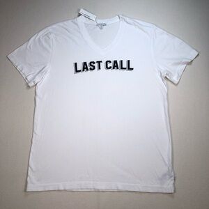 NWT James Perse T Shirt Men's 4 White Last Call V Neck Cotton‎ MLJ3352DB